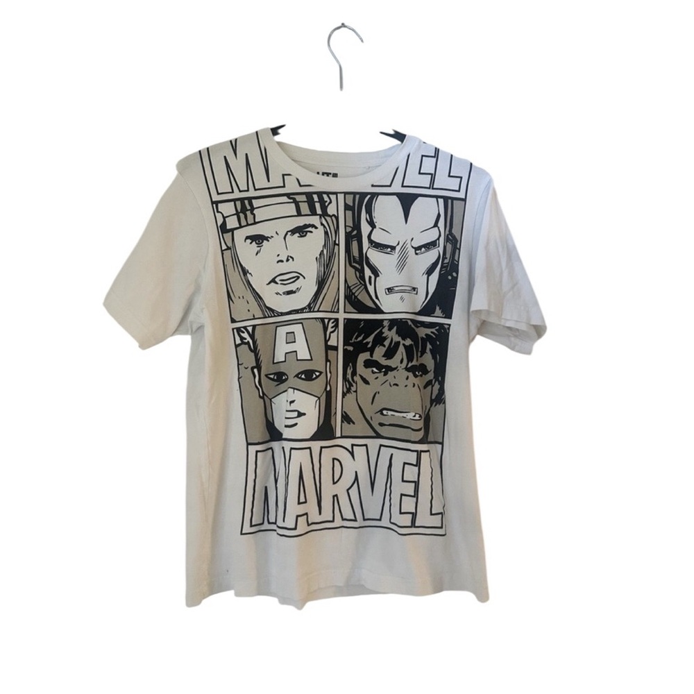 Marvel Shirt‎ Adult M White Iron Man Hulk Captain America Thor Men